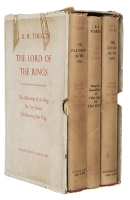 Lot 798 - Tolkien J. R. R.) Lord of the Rings, 3 volumes, 8th impression, 1959