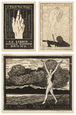 Lot 385 - Gerlitz (Franz, 1895-1945). Eight bookplates, 1917-30