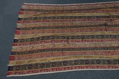 Lot 474 - Shawl. A striped long shawl, Indian or European, early-mid 19th century