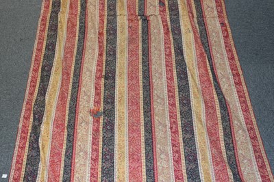 Lot 474 - Shawl. A striped long shawl, Indian or European, early-mid 19th century