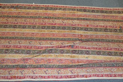 Lot 474 - Shawl. A striped long shawl, Indian or European, early-mid 19th century
