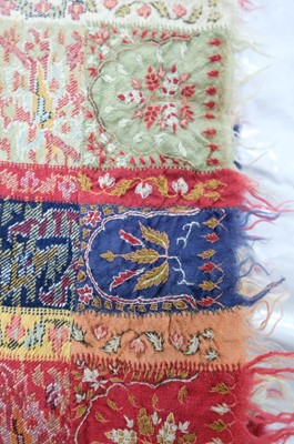Lot 474 - Shawl. A striped long shawl, Indian or European, early-mid 19th century