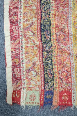 Lot 474 - Shawl. A striped long shawl, Indian or European, early-mid 19th century