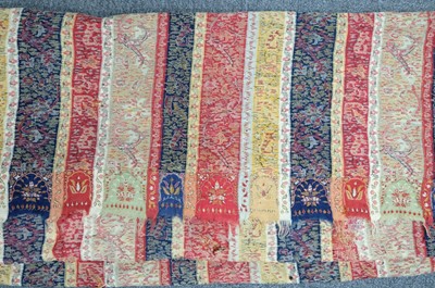 Lot 474 - Shawl. A striped long shawl, Indian or European, early-mid 19th century