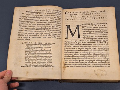 Lot 277 - Hippocrates. Octoginta volumina, 1st edition, Rome: Franciscus Minutius Calvus, 1525...