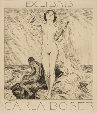 Lot 394 - Streller (Carl, 1889-1967). A collection of 23 ex-libris, circa 1909-1922