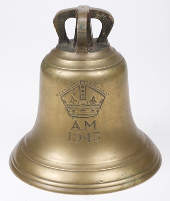 Lot 475 - Scramble Bell. A WWII RAF aerodrome station bell dated 1943