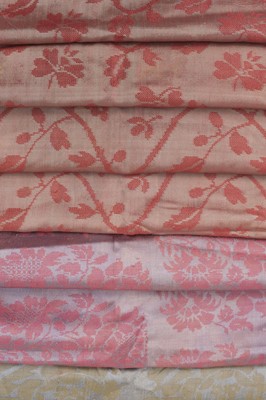 Lot 587 - Shawl. A Regency changeable silk damask shawl, 1820s, & one other