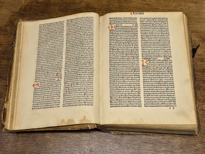 Lot 160 - Bible [Latin]. Incipit epistola beati Hieronymi ad Paulinum presbyterii de omnibus..., 1486