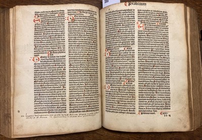 Lot 160 - Bible [Latin]. Incipit epistola beati Hieronymi ad Paulinum presbyterii de omnibus..., 1486