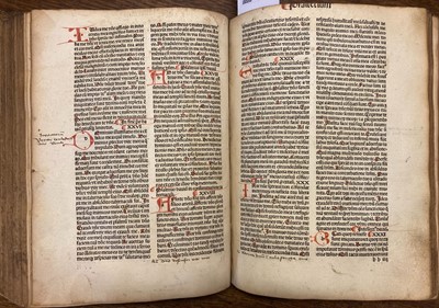 Lot 160 - Bible [Latin]. Incipit epistola beati Hieronymi ad Paulinum presbyterii de omnibus..., 1486