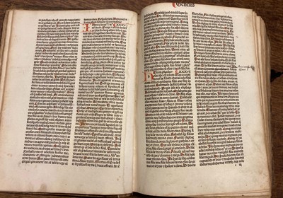 Lot 160 - Bible [Latin]. Incipit epistola beati Hieronymi ad Paulinum presbyterii de omnibus..., 1486