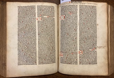 Lot 160 - Bible [Latin]. Incipit epistola beati Hieronymi ad Paulinum presbyterii de omnibus..., 1486