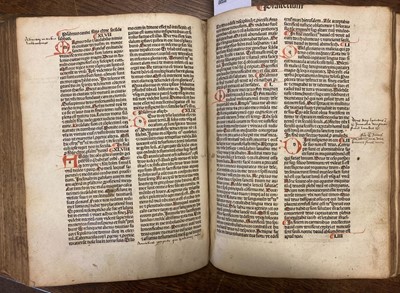 Lot 160 - Bible [Latin]. Incipit epistola beati Hieronymi ad Paulinum presbyterii de omnibus..., 1486