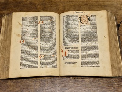 Lot 160 - Bible [Latin]. Incipit epistola beati Hieronymi ad Paulinum presbyterii de omnibus..., 1486