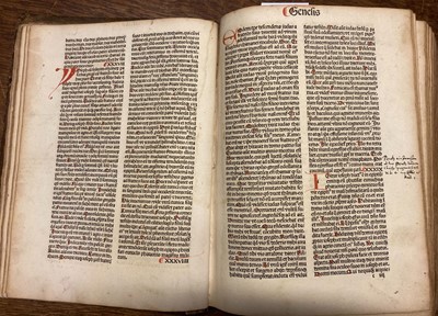 Lot 160 - Bible [Latin]. Incipit epistola beati Hieronymi ad Paulinum presbyterii de omnibus..., 1486