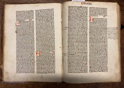Lot 160 - Bible [Latin]. Incipit epistola beati Hieronymi ad Paulinum presbyterii de omnibus..., 1486