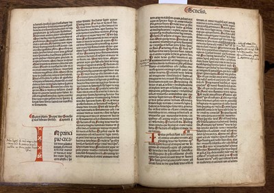 Lot 160 - Bible [Latin]. Incipit epistola beati Hieronymi ad Paulinum presbyterii de omnibus..., 1486