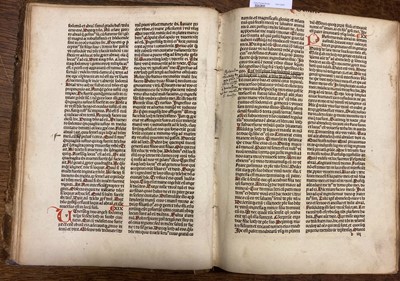Lot 160 - Bible [Latin]. Incipit epistola beati Hieronymi ad Paulinum presbyterii de omnibus..., 1486