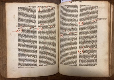 Lot 160 - Bible [Latin]. Incipit epistola beati Hieronymi ad Paulinum presbyterii de omnibus..., 1486