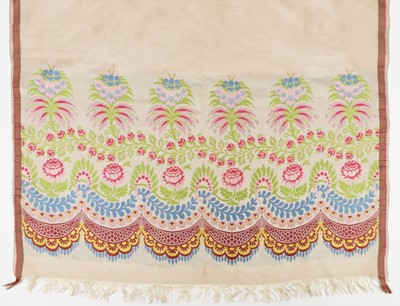 Lot 590 - Shawl. A Spitalfields silk stole, circa 1810-20