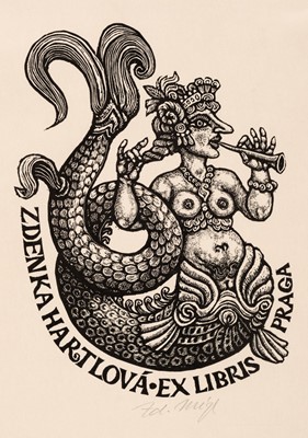 Lot 375 - Czech Artists. A collection of approximately 330 mostly woodcut ex libris