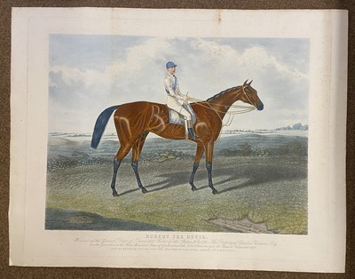 Lot 27 - Brall (L. & Sons, publisher). Two large engravings of Race Horses, circa 1885