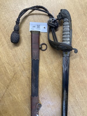 Lot 207 - Sword. A George V 1827 pattern Royal Navy officer's sword