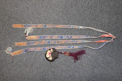 Lot 518 - Chinese. A collection of embroidered silk items, 19th-early 20th century