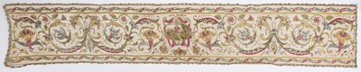 Lot 540 - Embroidered Panel. A needlework silk altar front, probably Italian, 18th century