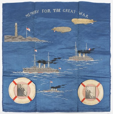 Lot 609 - WWI. 'Memory for the Great War' commemorative needlework, circa 1918
