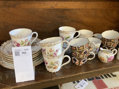 Lot 703 - Royal Crown Derby. A Royal Crown Derby 'Imari' porcelain tea service and other decorative ceramics