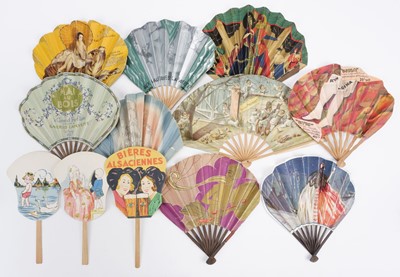 Lot 484 - Advertising Fan. Zig Zag trick fan for D.L. Clark Co., Japan: circa 1910, & other advertising fans