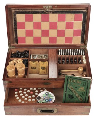 Lot 480 - Compendium. A Compendium of Games, circa 1880, mahogany box