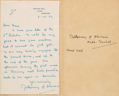 Lot 95 - Montgomery (Bernard Law, 1st Viscount Montgomery of Alamein). El Alamein to the River Sangro...