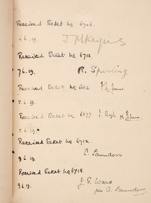 Lot 98 - Autograph Book. First Class Ticket Autograph Book, March-December 1919