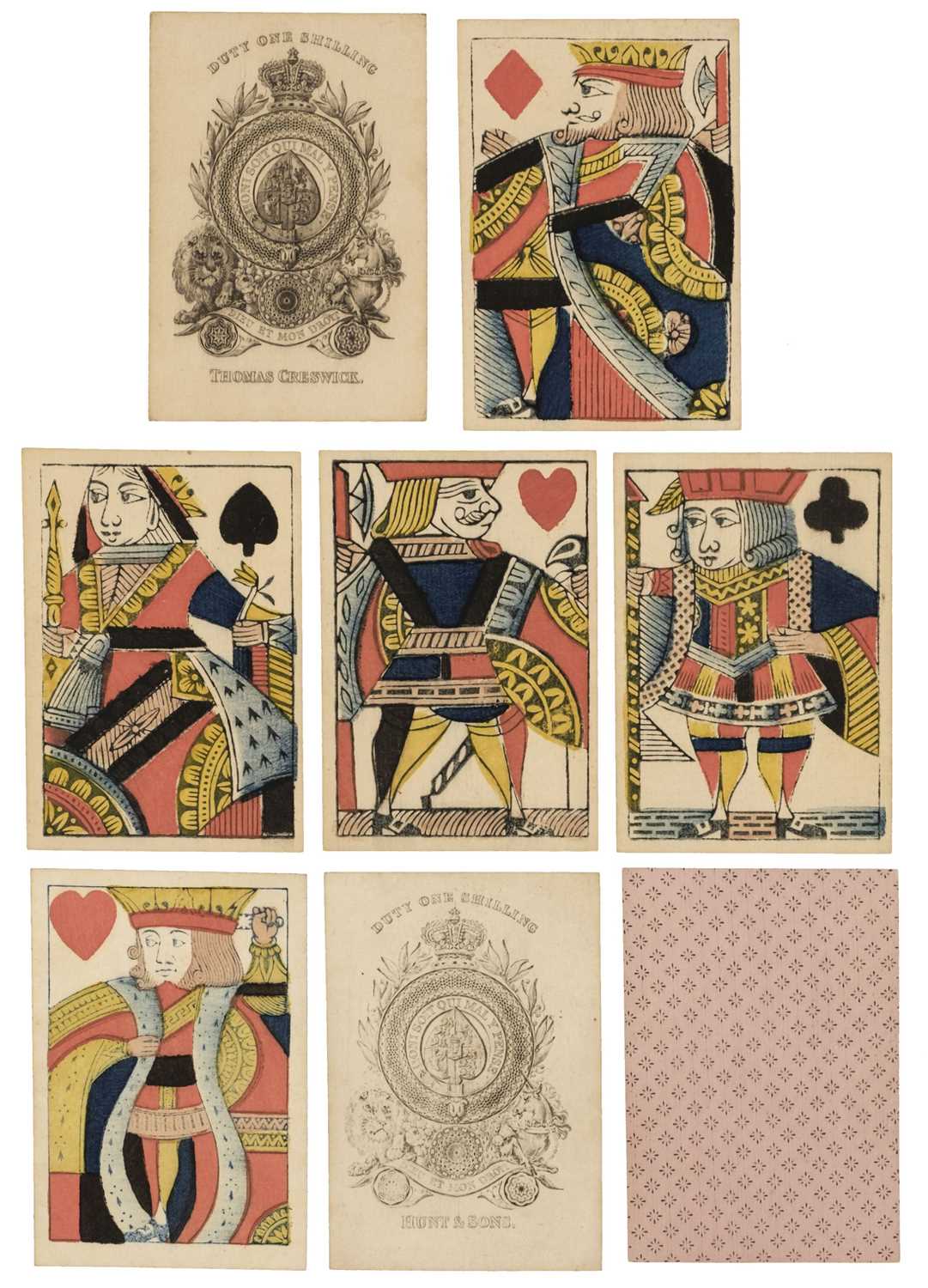 Lot 471 - English playing cards. Standard deck, Thomas Creswick, circa 1835, & one other