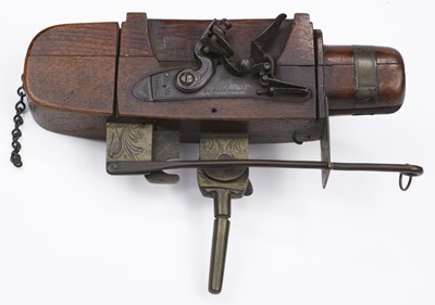 Lot 161 - Poacher's Gun. A gamekeeper's flintlock gun, circa 1820
