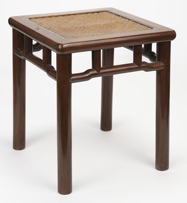Lot 664 - Stool. A Chinese Huanghuali Stool (Fangdeng), probably 18th century