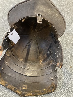 Lot 289 - Zischägge. A German lobster tail helmet (Zischägge), mid-17th-century
