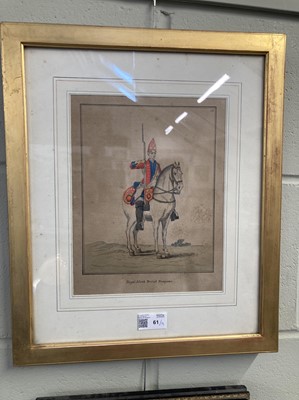 Lot 61 - Military Prints. A Private of the 3rd or Kings Own Dragoons, after Charles Hamilton Smith