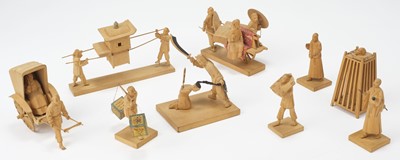 Lot 653 - Execution & Torture. A collection of Chinese Boxer Rebellion balsa wood figures circa 1900