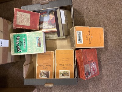 Lot 474 - Jigsaw Puzzles. A small collection of 55 jigsaw puzzles, mainly early 20th century