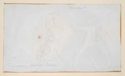 Lot 35 - Romney (George, 1734-1802). Miranda and Ferdinand playing chess in Prospero's cell