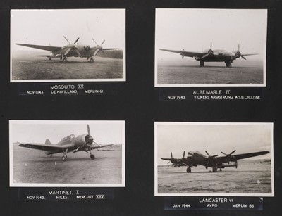 Lot 306 - Aviation Photographs. Two folio-size albums, aircraft photographs from 1910-1945