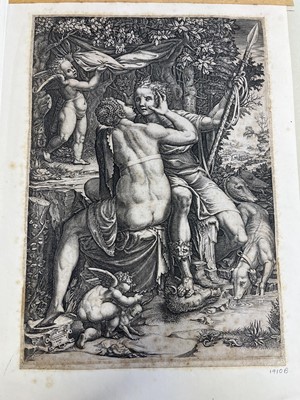 Lot 8 - Ghisi (Giorgio Mantovano, 1520-1582). Venus and Adonis, 1570