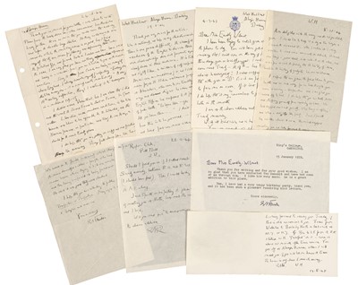 Lot 735 - Forster (E. M., 1879-1970). English author. A series of 11 Signed Letters and Postcards, 1943-70