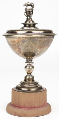 Lot 751 - Bacon Cup. Edwardian silver-gilt copy of the Bacon cup and cover by Lionel Alfred Crichton...