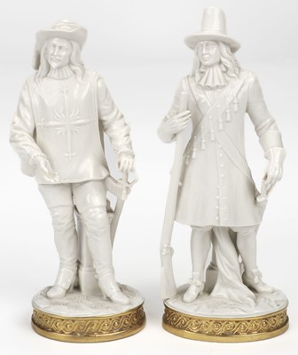 Lot 688 - Dresden. A Pair of Dresden porcelain figures, 19th century