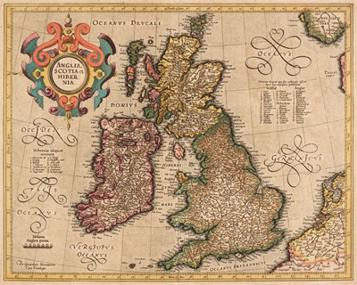 Lot 75 - British Isles. Mercator (Gerard & Hondius Henricus), Anglia, Scotia et Hibernia, [1609 or later]